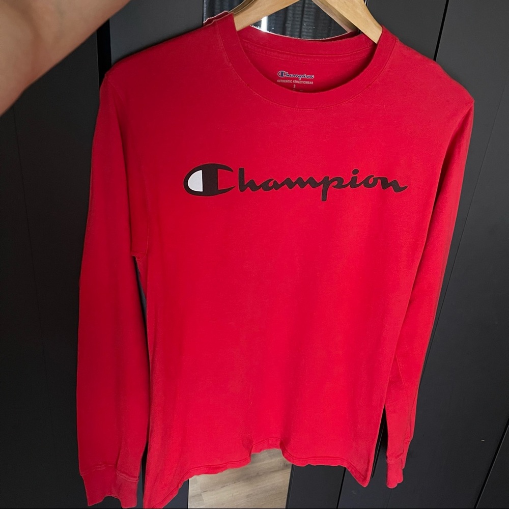 Champion red long sleeve